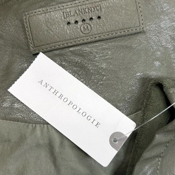 NEW Anthropologie Blank NYC Medium Draped Moto Jacket Vegan Suede Asymmetrical - Picture 14 of 16